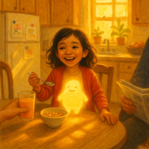 Interior spread from Sunny and the Part That Always Smiles