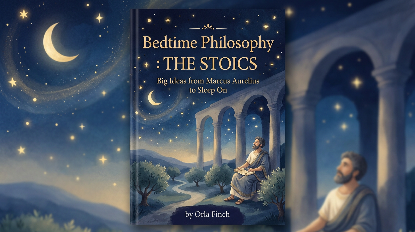 Concept cover: Bedtime Philosophy: The Stoics by Orla Finch